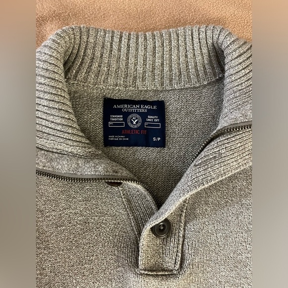 American Eagle vintage quarter zip polo top - Picture 5 of 10